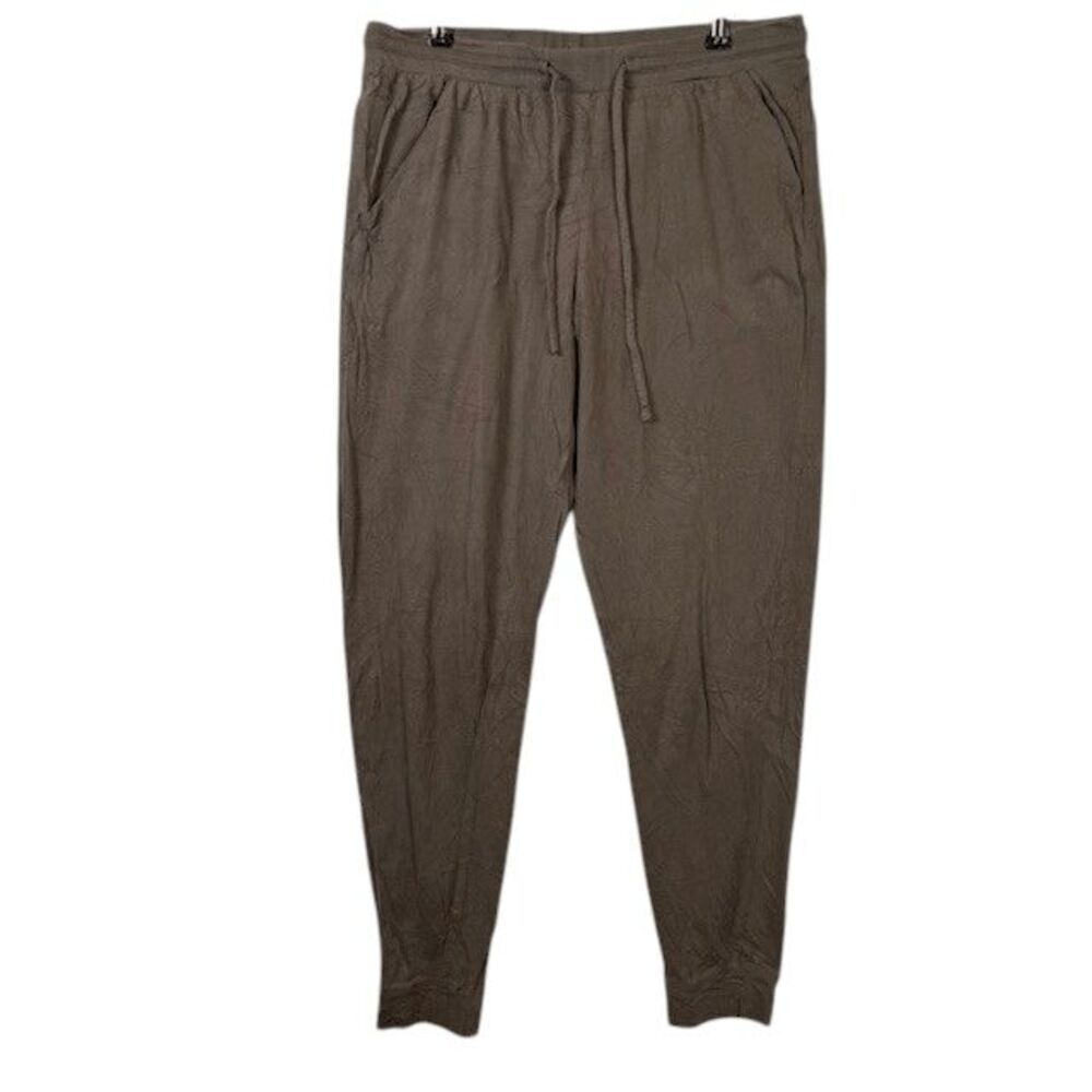 Koolaburra Essential Cotton Joggers "dark oak" brown Drawstring Pockets Small